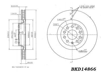 DESELRA Brake Disc Front (BKD14866)