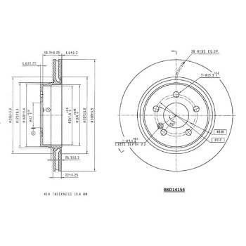DESELRA Brake Disc Rear (BKD14154)