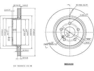 DESELRA Brake Disc Rear (BKD14154)