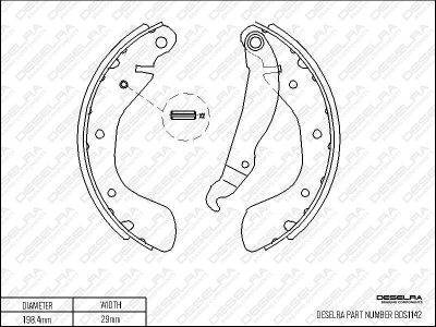 DESELRA Brake Shoe Set (BDS1142)