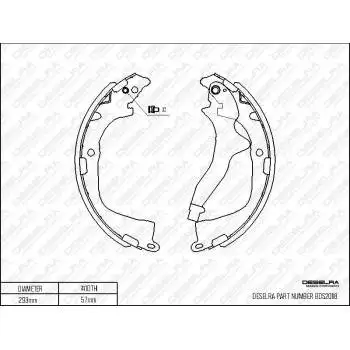 DESELRA Brake Shoe Set (BDS2018)