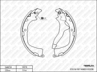 DESELRA Brake Shoe Set (BDS2018)