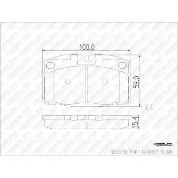 DESELRA Brake Pad Set Front (BD346)