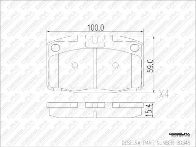 DESELRA Brake Pad Set Front (BD346)