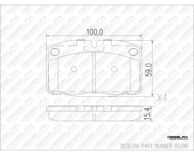 DESELRA Brake Pad Set Front (BD346)