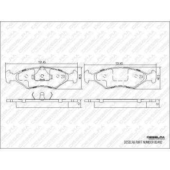 DESELRA Brake Pad Set Front (BD412)