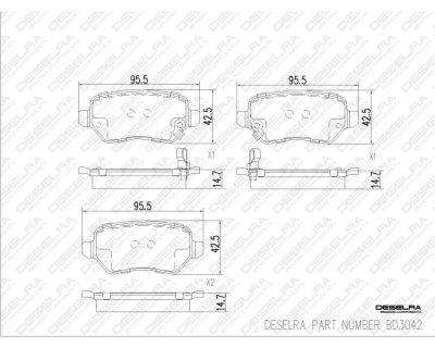 DESELRA Brake Pad Set Rear (BD3042)