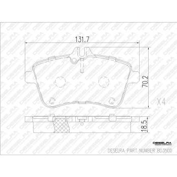 DESELRA Brake Pad Set Front (BD3500)