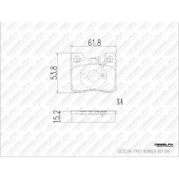 DESELRA Brake Pad Set Front (BD1386)