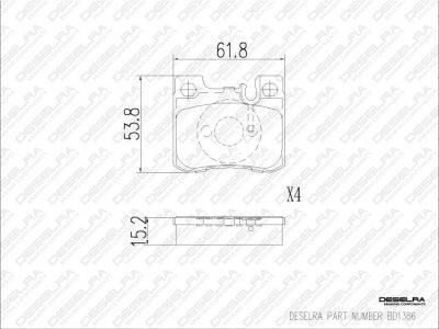 DESELRA Brake Pad Set Front (BD1386)