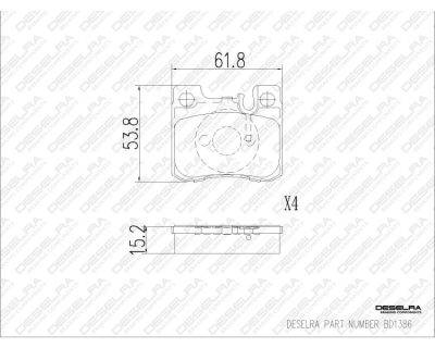 DESELRA Brake Pad Set Front (BD1386)