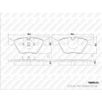 DESELRA Brake Pad Set Front (BD1558)