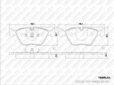 DESELRA Brake Pad Set Front (BD1558)