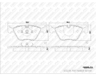 DESELRA Brake Pad Set Front (BD1558)