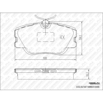 DESELRA Brake Pad Set Front (BD830)