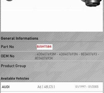 MOVO Control Arm Upper Left (BJSHT584)