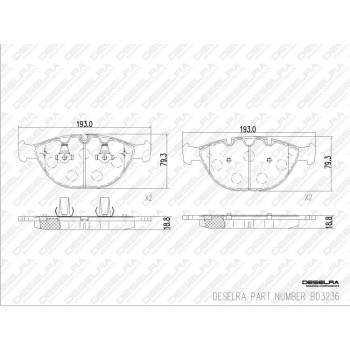 DESELRA Brake Pad Set Front (BD3236)