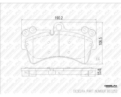 DESELRA Brake Pad Set Front (BD3252)