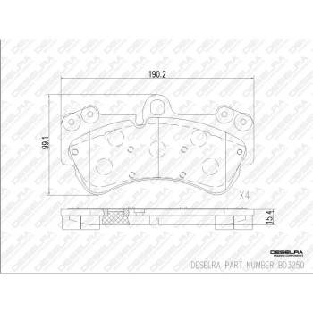 DESELRA Brake Pad Set Front (BD3250)