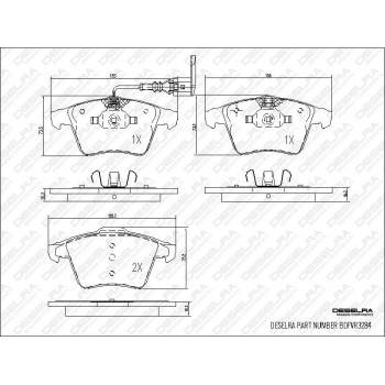 DESELRA Brake Pad Set Front (BDFVR3284)