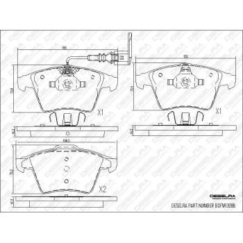 DESELRA Brake Pad Set Front (BDFVR3286)