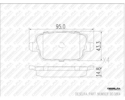 DESELRA Brake Pad Set Rear (BD3864)