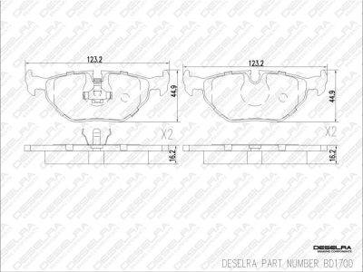 DESELRA Brake Pad Set Rear (BD1700)