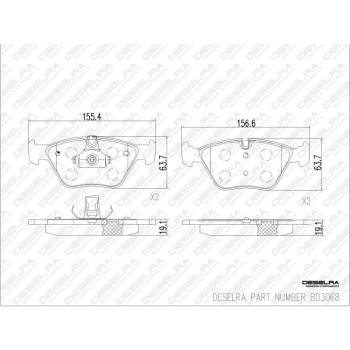 DESELRA Brake Pad Set Front (BD3068)