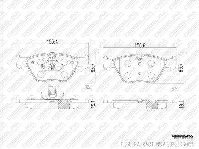 DESELRA Brake Pad Set Front (BD3068)