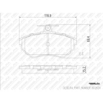 DESELRA Brake Pad Set Front (BD2624)