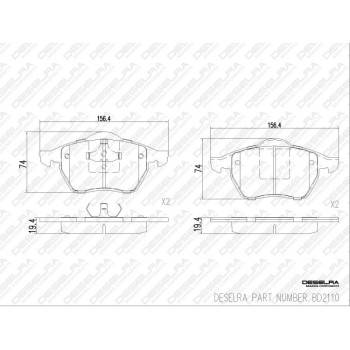 DESELRA Brake Pad Set Front (BD2110)