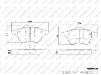 DESELRA Brake Pad Set Front (BD2110)