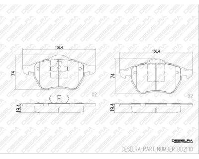 DESELRA Brake Pad Set Front (BD2110)