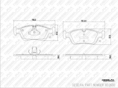 DESELRA Brake Pad Set Front (BD2600)