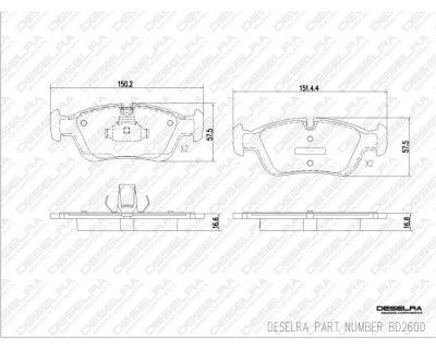 DESELRA Brake Pad Set Front (BD2600)