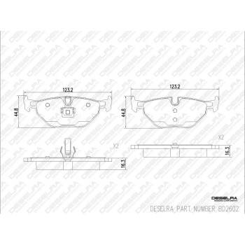 DESELRA Brake Pad Set Rear (BD2602)