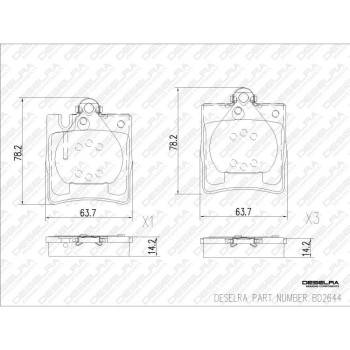 DESELRA Brake Pad Set Rear (BD2644)