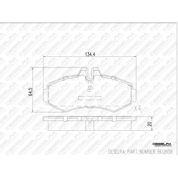 DESELRA Brake Pad Set Front (BD2608)