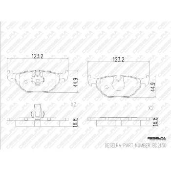 DESELRA Brake Pad Set Rear (BD2150)