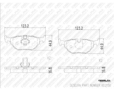 DESELRA Brake Pad Set Rear (BD2150)