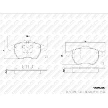 DESELRA Brake Pad Set Front (BD2334)
