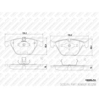 DESELRA Brake Pad Set Front (BD3256)