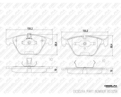 DESELRA Brake Pad Set Front (BD3256)