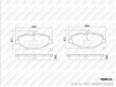 DESELRA Brake Pad Set Front (BD2828)