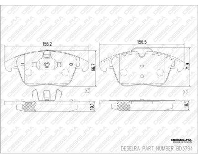 DESELRA Brake Pad Set Front (BD3794)