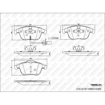 DESELRA Brake Pad Set Front (BD8090)