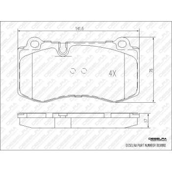 DESELRA Brake Pad Set Front (BD8110)