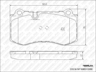 DESELRA Brake Pad Set Front (BD8110)