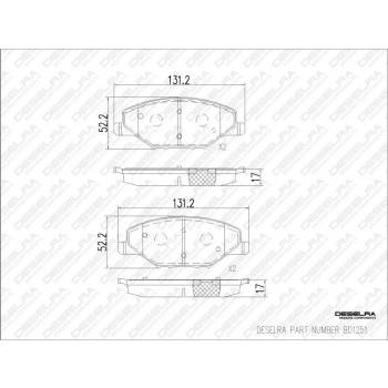 DESELRA Brake Pad Set Front (BD1251)
