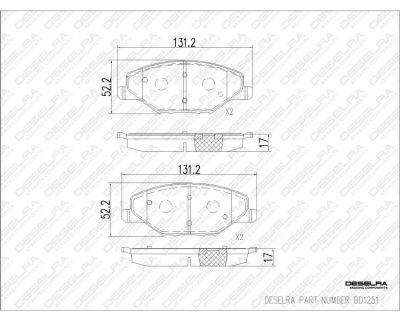DESELRA Brake Pad Set Front (BD1251)